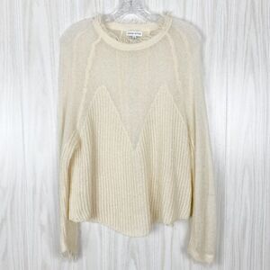 Moon River | Cream Shear Knit Sweater Size Small